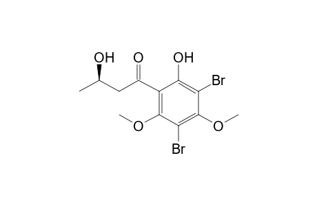 1-(3,5-dibromo-2-hydroxy-4,6-dimethoxyphenyl)-3(R)-hydroxy-1-butanone