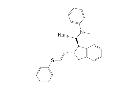 2-((1R,2S)-2,3-Dihydro-2-(2-phenylsulfanylvinyl)-1H-indan-1-yl)-2-(N-methylanilino)acetonitrile