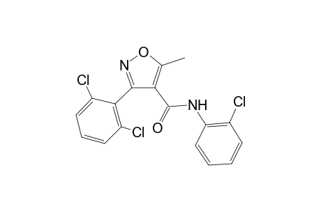 N-(2-chlorophenyl)-3-(2,6-dichlorophenyl)-5-methyl-4-isoxazolecarboxamide