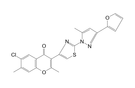 6-chloro-2,7-dimethyl-3-{2-[3-(2-furyl)-5-methylpyrazol-1-yl]-4-thiazolyl}chromone