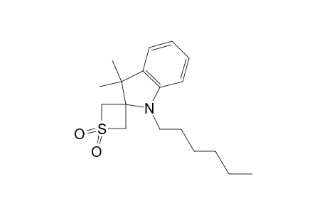 3,3-dimethyl-1-hexylspiro[indoline-2,3'-thietane], 1',1'-dioxide