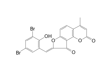 2H-furo[2,3-h][1]benzopyran-2,9(8H)-dione, 8-[(3,5-dibromo-2-hydroxyphenyl)methylene]-4-methyl-, (8Z)-