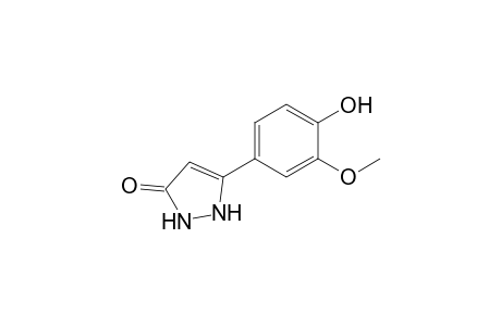 5-(4-Hydroxy-3-methoxyphenyl)-1,2-dihydro-3H-pyrazol-3-one