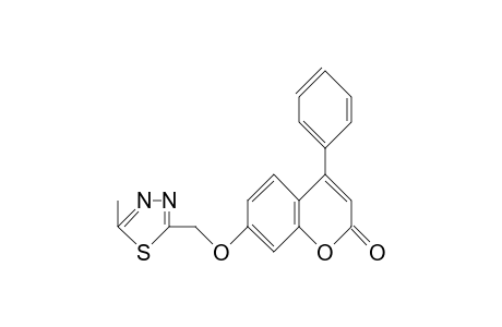 2H-1-Benzopyran-2-one, 7-[(5-methyl-1,3,4-thiadiazol-2-yl)methoxy]-4-phenyl-