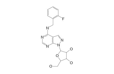 4-[o-Fluorobenzylamino]-1-.beta.-D-ribofuranosylpyrazolo[3,4-D]pyrimidine