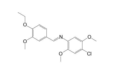 4-chloro-2,5-dimethoxy-N-(4-ethoxy-3-methoxybenzylidene)aniline