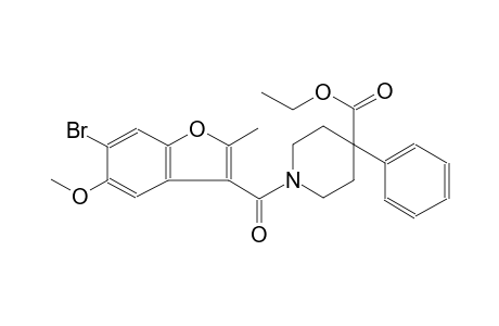 1-(6-bromo-5-methoxy-2-methyl-benzofuran-3-carbonyl)-4-phenyl-isonipecotic acid ethyl ester