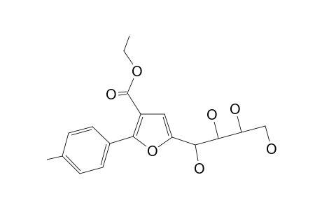 8-(Tetrahydroxybutyl)-3-(ethoxycarbonyl)-2-(p-tolyl)furan