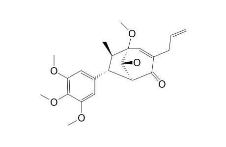 OCOPHYLLOL-C;(7-R,8-R,3'-S,4'-S,5'-R)-DELTA(8')-4'-HYDROXY-3,4,5,5'-TETRAMETHOXY-2',3',4',5'-TETRAHYDRO-2'-OXO-7.3',8.5'-NEOLIGNAN