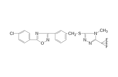 5-(p-chlorophenyl)-3-{alpha-{[4-methyl-5-(trifluoromethyl)-4H-1,2,4-triazol-3-yl]thio}-m-tolyl}-1,2,4-oxadiazole