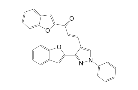 1-(Benzofuran-2-yl)-3-(3-(benzofuran-2-yl)-1-phenyl-1hpyrazol-4-yl) prop-2-en-1-one