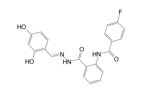 benzoic acid, 2-[(4-fluorobenzoyl)amino]-, 2-[(E)-(2,4-dihydroxyphenyl)methylidene]hydrazide