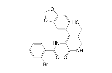 N-((Z)-2-(1,3-benzodioxol-5-yl)-1-{[(3-hydroxypropyl)amino]carbonyl}ethenyl)-2-bromobenzamide