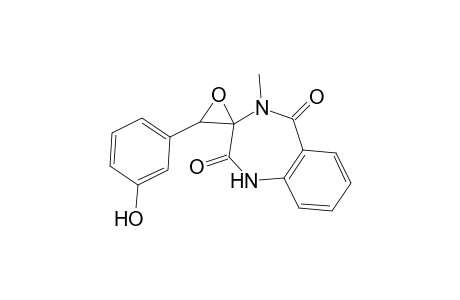 3'-(3-hydroxyphenyl)-4-methyl-spiro[1H-1,4-benzodiazepine-3,2'-oxirane]-2,5-dione