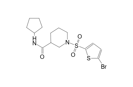 1-[(5-bromo-2-thienyl)sulfonyl]-N-cyclopentyl-3-piperidinecarboxamide