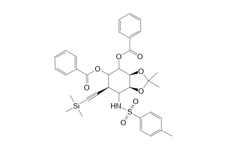 2,2-Dimethyl-7-[4'-methylphenylsulfonamido]-4,5-bis(benzoyloxy)-6-[2"-(trimethylsilyl)-1"-ethynyl]-perhydro-1,3-benzodioxole