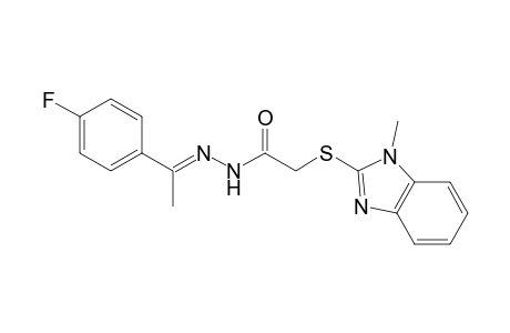 acetic acid, [(1-methyl-1H-benzimidazol-2-yl)thio]-, 2-[(E)-1-(4-fluorophenyl)ethylidene]hydrazide