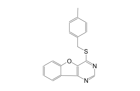 4-[(4-methylbenzyl)sulfanyl][1]benzofuro[3,2-d]pyrimidine