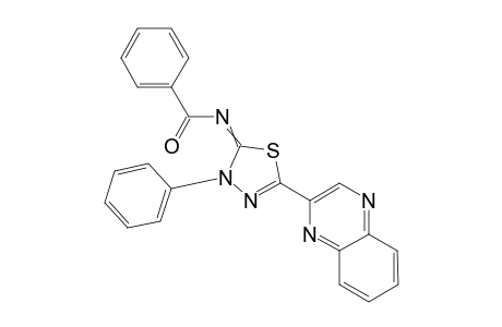 N-(3-phenyl-5-(quinoxalin-2-yl)-1,3,4-thiadiazol-2(3H)-ylidene)benzamide