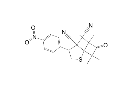 1,1,3,3-Tetramethyl-2-oxo-7-(p-nitrophenyl)-5-thiaspiro[3.4]octane-8,8-dicarbonitrile