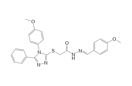 N'-[(E)-(4-methoxyphenyl)methylidene]-2-{[4-(4-methoxyphenyl)-5-phenyl-4H-1,2,4-triazol-3-yl]sulfanyl}acetohydrazide