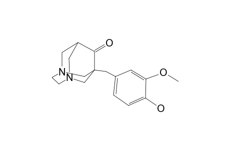 1-[(4-Hydroxy-3-methoxyphenyl)methyl]-3,6-diazatricyclo[4.3.1.1(3,8)]undecan-9-one