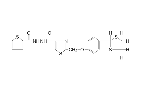 1-{{2-{[p-(1,3-dithiolan-2-yl)phenoxy]methyl}-4-thiazolyl}carbonyl}-2-thenoylhydrazine