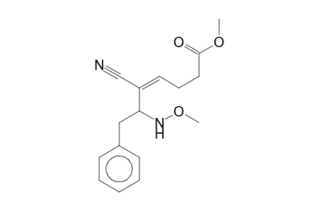 Methyl (4E)-5-cyano-6-(methoxyamino)-7-phenyl-4-heptenoate