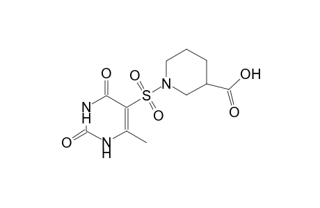 1-[(6-methyl-2,4-dioxo-1,2,3,4-tetrahydro-5-pyrimidinyl)sulfonyl]-3-piperidinecarboxylic acid