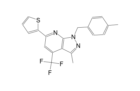 1H-pyrazolo[3,4-b]pyridine, 3-methyl-1-[(4-methylphenyl)methyl]-6-(2-thienyl)-4-(trifluoromethyl)-