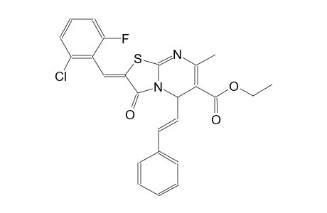 ethyl (2Z)-2-(2-chloro-6-fluorobenzylidene)-7-methyl-3-oxo-5-[(E)-2-phenylethenyl]-2,3-dihydro-5H-[1,3]thiazolo[3,2-a]pyrimidine-6-carboxylate