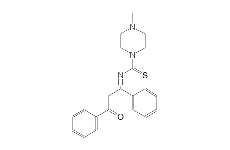 Piperazine-1-carbothioamide, 4-methyl-N-(3-oxo-1,3-diphenylpropyl)-