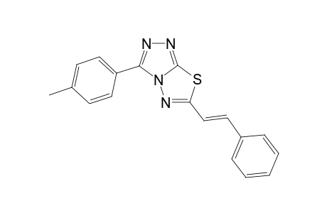 3-(4-Methylphenyl)-6-[(E)-2-phenylethenyl]-[1,2,4]triazolo[3,4-b][1,3,4]thiadiazole