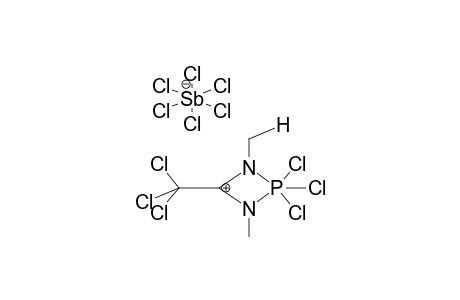 1,3-DIMETHYL-2,2,2-TRICHLORO-4-TRICHLOROMETHYL-1,3,2LAMBDA5-DIAZAPHOSPHETIDINIUM HEXACHLOROANTIMONATE