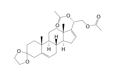 20β,21-dihydroxypregna-5,16-dien-3-one, cyclic ethylene acetal, diacetate