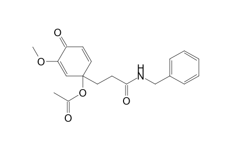 4-Acetoxy-4-(2-benzylcarbamoylethyl)-2-methoxycyclohexa-2,5-dienone