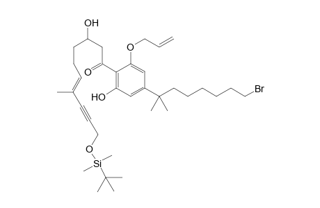 1-[2-Allyloxy-4-(7-bromo-1,1-dimethylheptyl)-6-hydroxyphenyl]-10-tert-butyldimethylsilyloxy-3-hydroxy-7-methyldec-6-en-8-yn-1-one