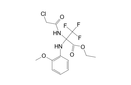 Ethyl 2-[(chloroacetyl)amino]-3,3,3-trifluoro-2-(2-methoxyanilino)propanoate