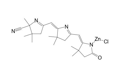 1-Pyrrolidinezinc chloride, 3,3-dimethyl-5-oxo-2-[2-(2-cyano-3,4(2H)-dihydro-2,3,3-trimethylpyrrol-5-ylmethylene)-3,4(2H)-dihydro-3,3-dimethylpyrrol-5-ylmethylene]-