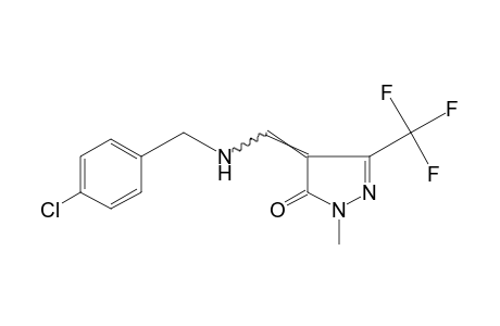 4-{[(p-CHLOROBENZYL)AMINO]METHYLENE}-1-METHYL-3-(TRIFLUOROMETHYL)-2-PYRAZOLIN-5-ONE