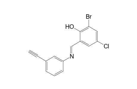 2-bromo-4-chloro-6-[N-(m-ethynylphenyl)formimidoyl]phenol
