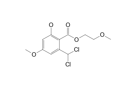 2-Dichloromethyl-6-hydroxy-4-methoxy-benzoicacid 2-methoxyethyl ester