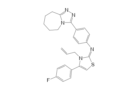 N-(3-allyl-4-(4-fluorophenyl)-1,3-thiazol-2(3H)-ylidene)-4-(6,7,8,9-tetrahydro-5H-[1,2,4]triazolo[4,3-a]azepin-3-yl)aniline