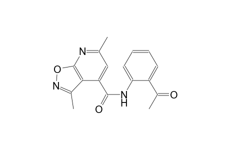 isoxazolo[5,4-b]pyridine-4-carboxamide, N-(2-acetylphenyl)-3,6-dimethyl-