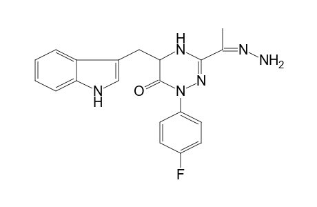 1-(4-Fluorophenyl)-3-(1-hydrazonoethyl)-5-(1H-indol-3-ylmethyl)-4,5-dihydro-1H-[1,2,4]triazin-6-one