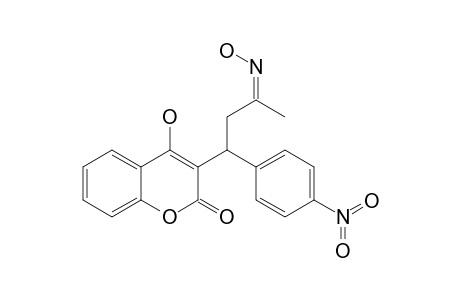 4-Hydroxy-3-[1'-(4"-nitrophenyl)-3'-oxobutyl]-2H-[1]-benzopyran-2-one - Oxime