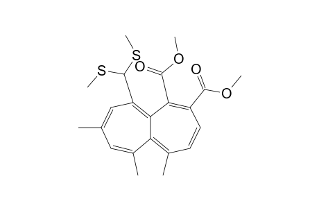 Dimethyl 1,8,10-trimethyl-6-[bis(methylthio)methyl]heptalene-4,5-dicarboxylate