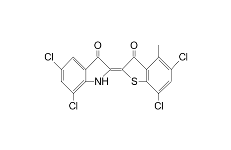 3H-Indol-3-one, 5,7-dichloro-2-(5,7-dichloro-4-methyl-3-oxobenzo[b]thien-2(3H)-ylidene)-1,2-dihydro-