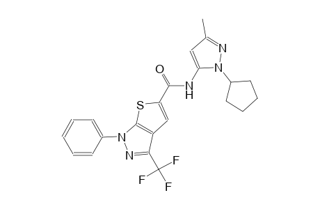 1H-thieno[2,3-c]pyrazole-5-carboxamide, N-(1-cyclopentyl-3-methyl-1H-pyrazol-5-yl)-1-phenyl-3-(trifluoromethyl)-