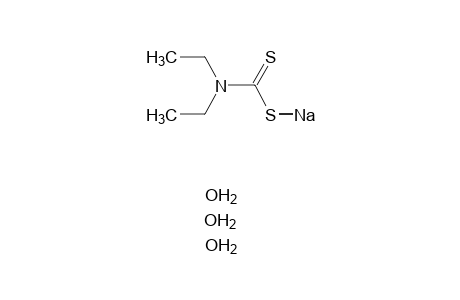 diethyldithiocarbamic acid, sodium salt, trihydrate